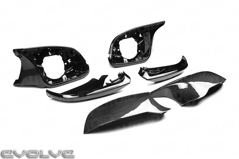 TRE Pre-Preg Carbon Fibre Performance Wing Mirrors - BMW FXX 1 Series | 2 Series | 3 Series | 4 Series | i3 | F87 M2 - Evolve Automotive